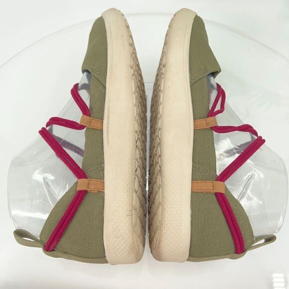 Teva Women's Mary Jane Voya Infinity Size 8 Green Red Fabric Flat Slip On Shoes - Picture 7 of 12